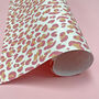 Pink And Peach Leopard Print Wrapping Paper, thumbnail 4 of 6