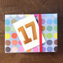 Mini Gold Foiled Number Seventeen Card, thumbnail 1 of 5