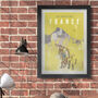 Tour De France Poster Print Vintage Yellow, thumbnail 2 of 3