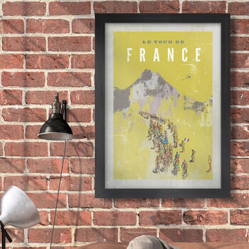 Tour De France Poster Print Vintage Yellow, 2 of 3