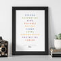 Personalised 60th Birthday Print For Him Meaningful Word Art Gift For Dad Friend Brother Keepsake Wall Art, thumbnail 1 of 6