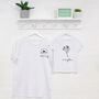 Mummy/Daughter Personalised Birth Flower T Shirt Set, thumbnail 2 of 6