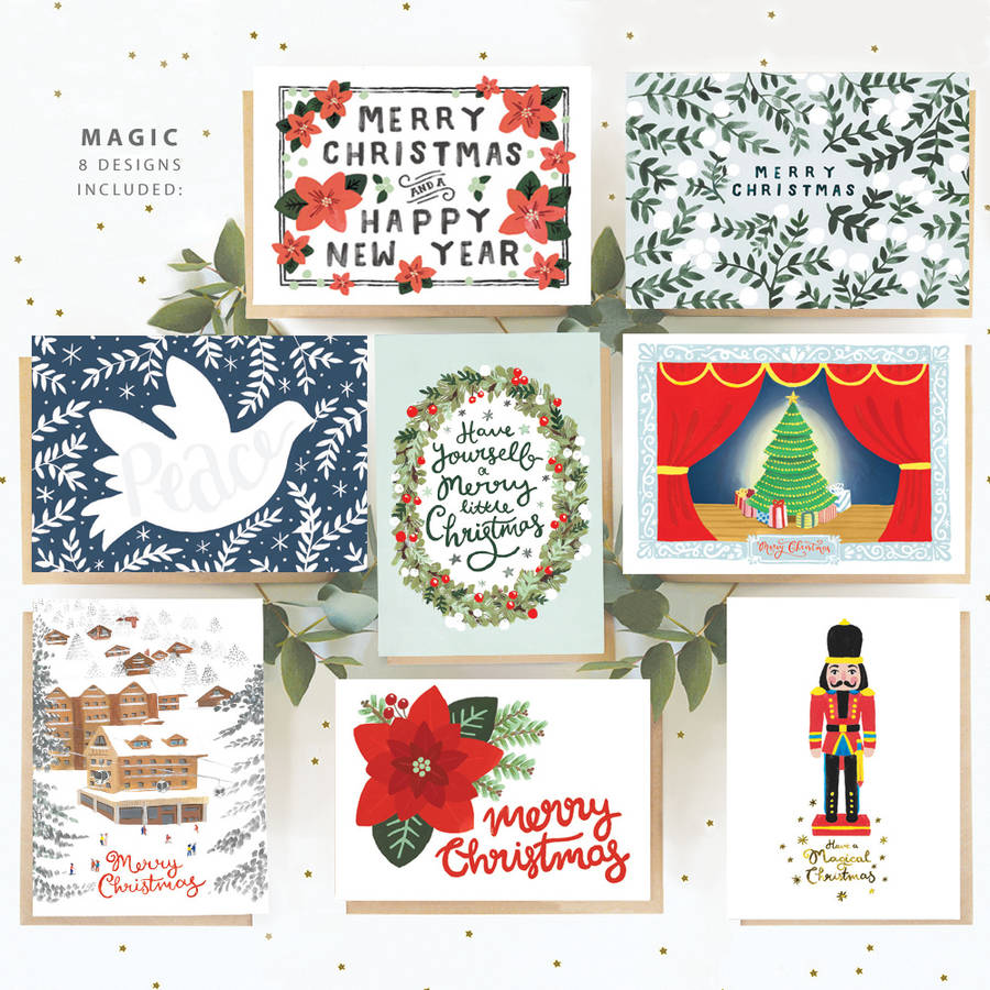 Box Eight Assorted Christmas Cards