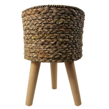Woven Effect Composite Planter With Stand, 2 of 6