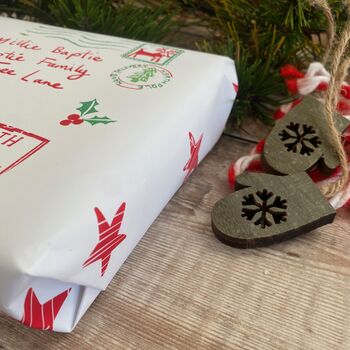 North Pole Special Delivery Name And Address Personalised Wrapping Paper, 3 of 10