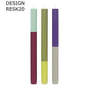 Dinner Candle Sets Of Three Multi Colour Taper Candles, 3 of 9