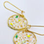 Disco Sparkly Drop Earrings Hand Made, thumbnail 3 of 10