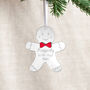 Personalised Festive Gingerbread Man Hanging Decoration, thumbnail 2 of 2