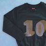 Personalised Number Children's Embroidered Sweatshirt, thumbnail 2 of 5
