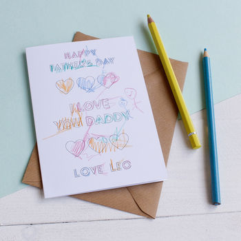 Personalised Colour In I Love Daddy Father’s Day Card, 6 of 11