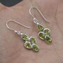 Peridot Sterling Silver Drop Earrings: August Birthstone, thumbnail 7 of 9