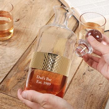 Dad's Personalised Gold Decanter And Tumblers, 4 of 10