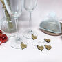 Personalised Five Party Heart Wine Glass Charms, thumbnail 5 of 12
