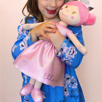 Personalised Princess Ballerina Rag Doll, 5 of 9