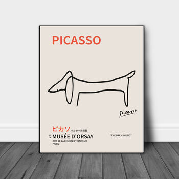 Picasso Japanese Dachshund Exhibition Art Print, 2 of 3