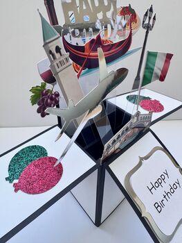 Venice Themed 3D Birthday Card, 4 of 7