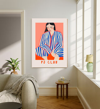 Female 'Pyjamas Club' Art Print, 2 of 3