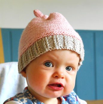 Baby Merino Hat Beginner Knitting Kit, 2 of 6