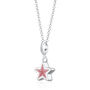 Geometric Pink Star Charm Necklace, thumbnail 2 of 9