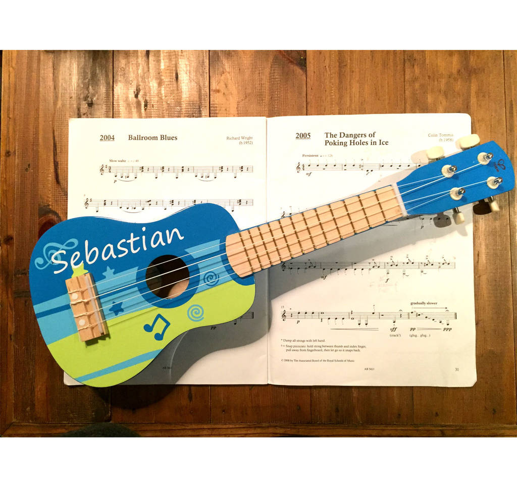personalised ukulele for children by oskar & catie