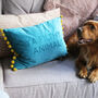 Favourite Quote Or Song Lyric Pom Pom Cushion, thumbnail 3 of 9