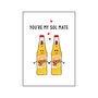 'Sol Mates' Funny Beer Valentine's Card, thumbnail 2 of 2
