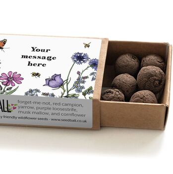 25 Personalised Wildflower Seed Ball Seed Gifts, 2 of 10