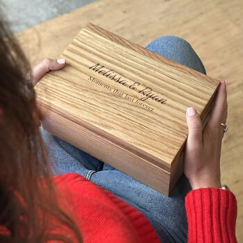 Personalised Oak Memory Box, 2 of 12