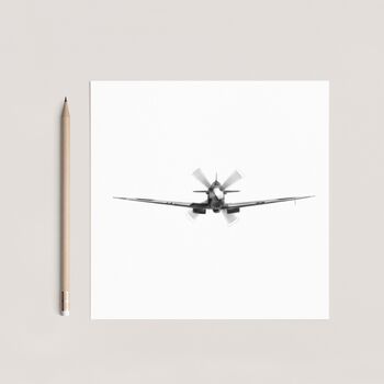 Spitfire Head On – Aviation Greeting Card Illustration, 3 of 6