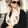 Pheasants Print Scarf In Personalised Gift Box, thumbnail 4 of 8