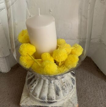 Three Strands Of Yellow Pompom Garlands, 4 of 7