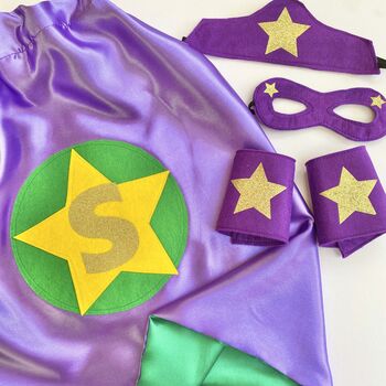 Personalised Superhero Cape With Letter, 7 of 12