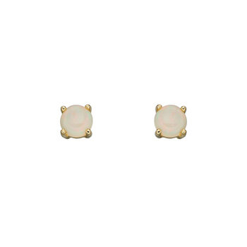 Mini 9ct Gold October Birthstone Stud Earrings, 3 of 7
