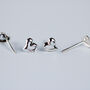 Sterling Silver Tiny Heart Earrings, thumbnail 4 of 7