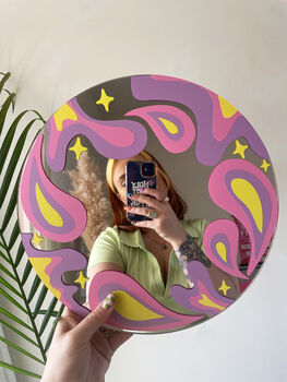 Cosmic Paisley Circle Mirror, 8 of 8