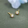 Sterling Silver Tiny Opal Stud Earrings, thumbnail 5 of 12