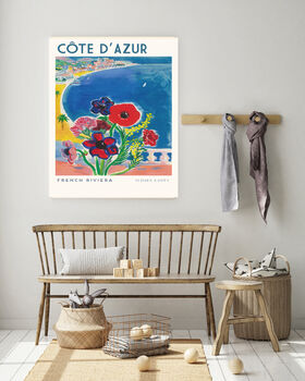 Cote D' Azur French Rivera Flower Art Print, 3 of 3