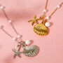 Seashell, Starfish And Pearl Charm Necklace, thumbnail 1 of 9