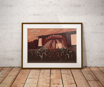 Latitude Festival Suffolk Travel Poster Art Prinr, 6 of 8