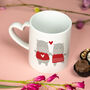 Valentines Day Hippo Heart Handled Mugs, thumbnail 1 of 4