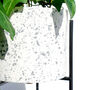 Handmade Terrazzo White And Black Monochrome Plant Pot, thumbnail 1 of 6