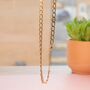 Gold Curb Chain Necklace 18 K Gold Plated, thumbnail 9 of 9