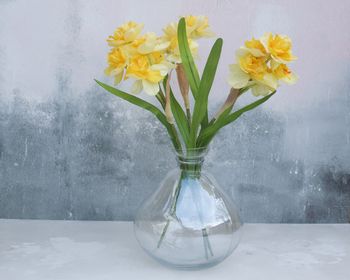 Daffodils In Bowl Glass Vase, 2 of 2