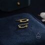 Minimalist Curved Arrow Crawler Earrings, thumbnail 4 of 9
