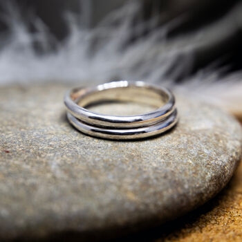 Handmade Endless Love Silver Keepsake Wedding Ring, 3 of 6