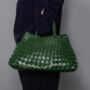 Hand Woven Top Handle Tote, thumbnail 1 of 12