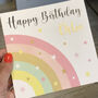 Over The Rainbow Birthday Card Pink, thumbnail 3 of 5