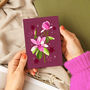 Magnolia Floral Card Burgundy, thumbnail 2 of 2