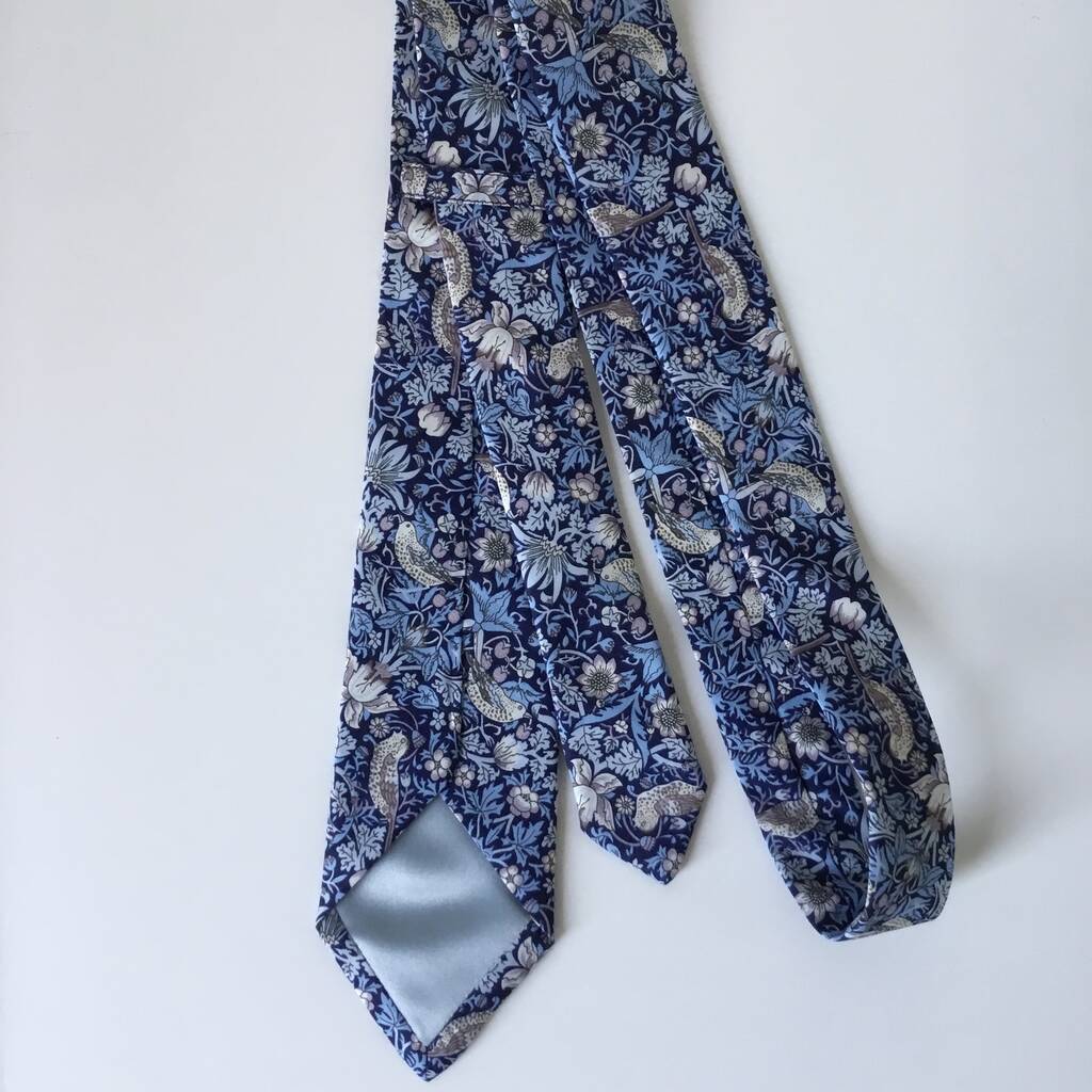 Hand Stitched Liberty Of London Blue Neck Tie By Bumble Beez ...
