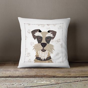 Schnauzer Personalised Dog Cushion Cover, 2 of 6